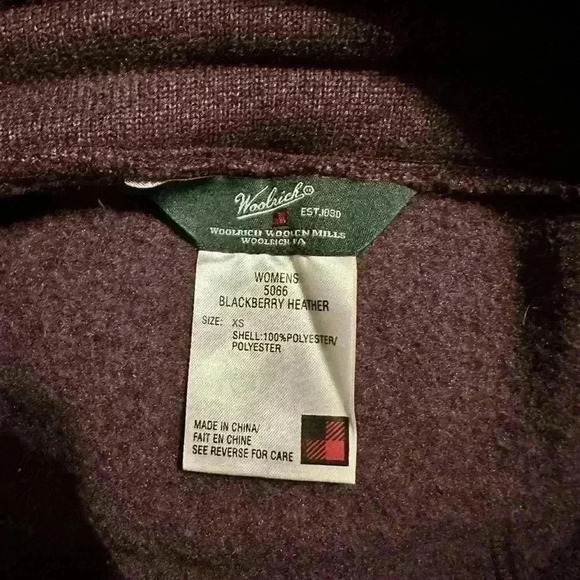 Woolrich BlackBerry Heather Doe Fleece Short Drawstring Skirt Size XS - Picture 5 of 8